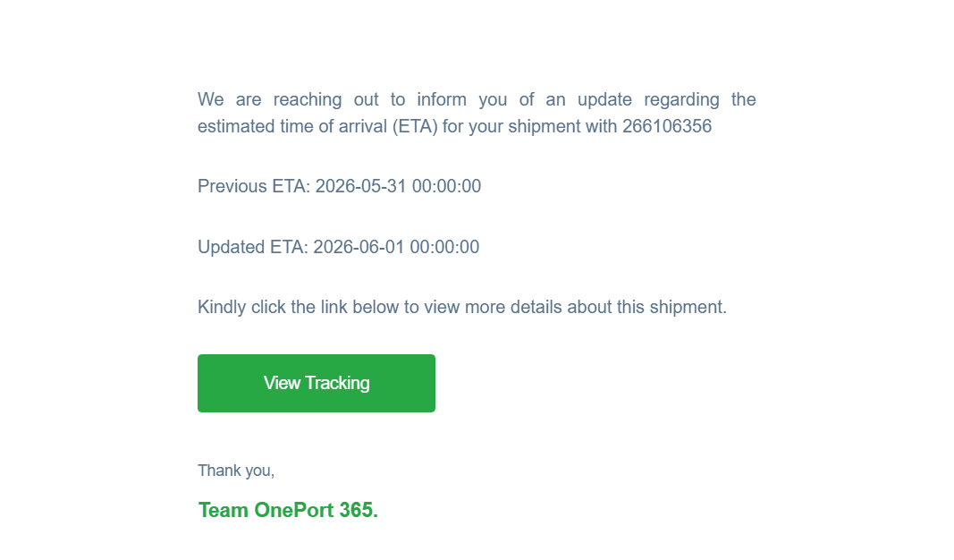Email update preview